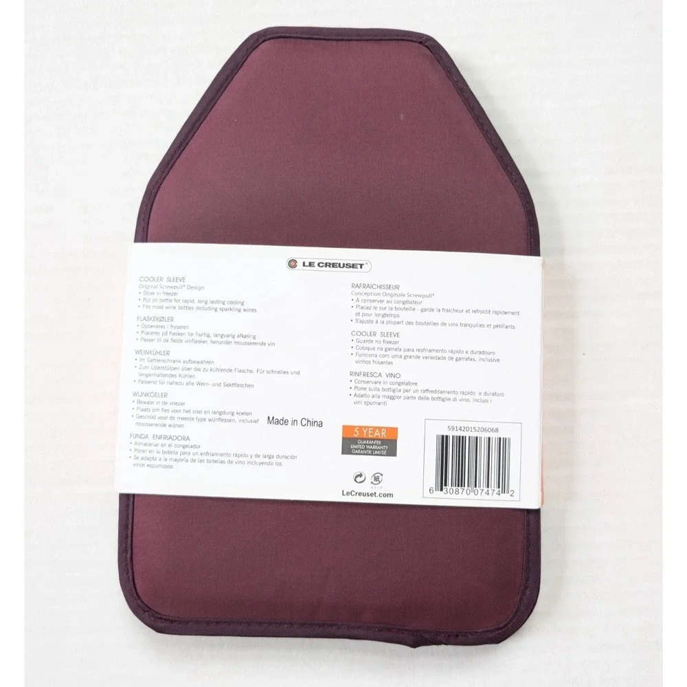 Le Creuset Wine Cooler Sleeve Burgundy WA-126